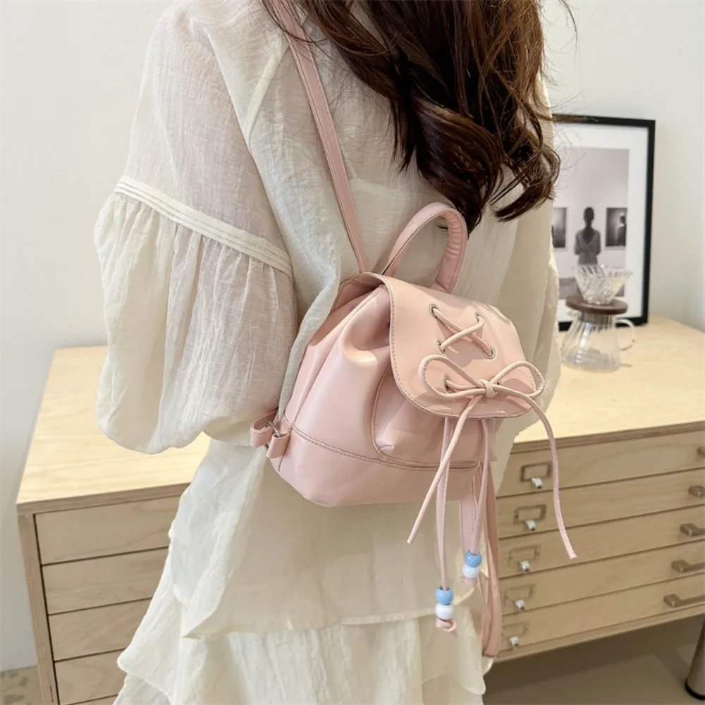 Female Backpack PU Small Teenage Girls Fashion Leisure Zipper Shoulder Bag Knapsack High-capacity Women Mini School Backpack