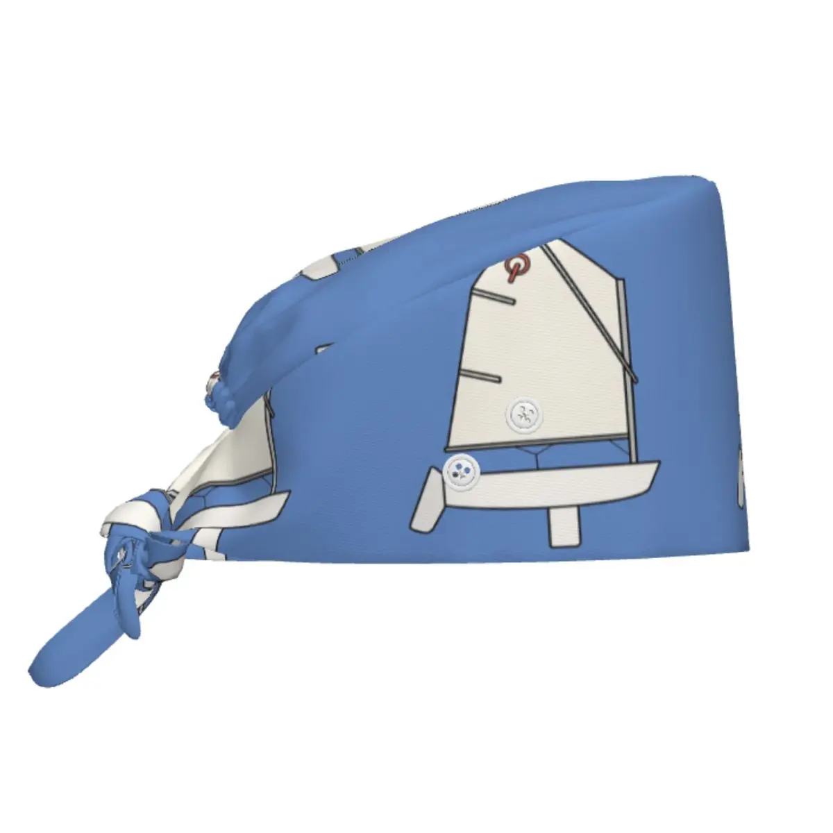 Chapeau de travail unisexe ajustable Optimist Sailboat pour médecins, chirurgiens et dentistes