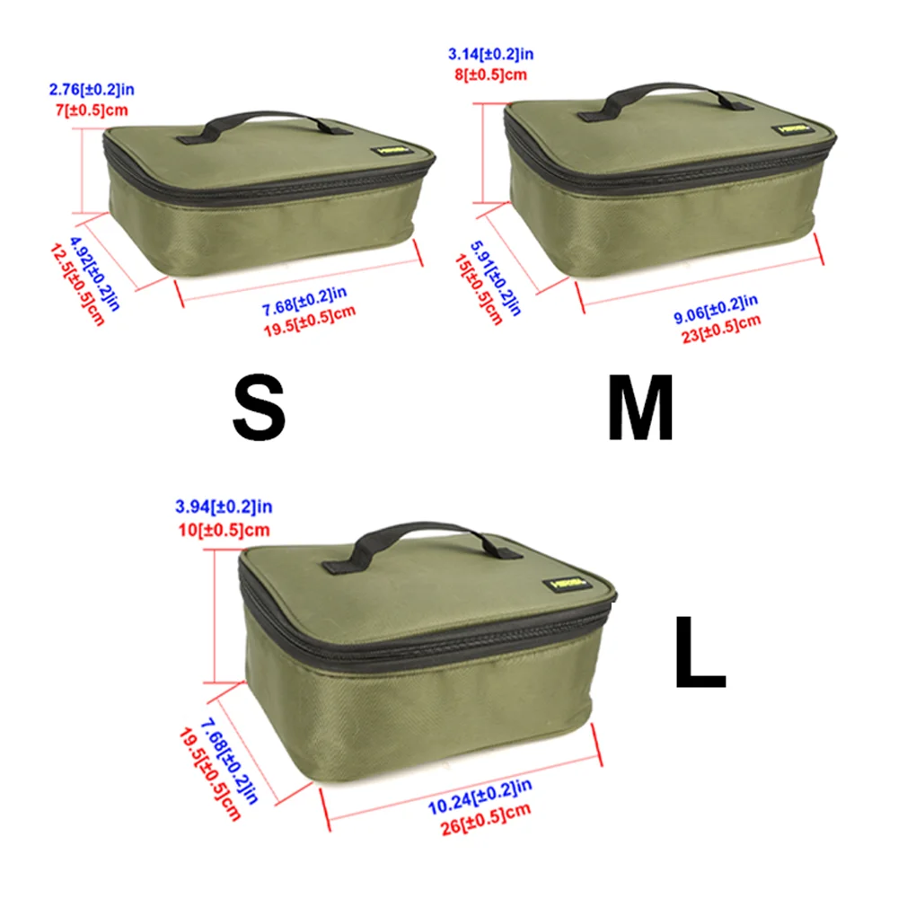 Hirisi الكارب حقيبة الصيد دائم بولي كلوريد الفينيل أكسفورد النسيج مقاوم للماء سعة كبيرة متعددة جيب بكرة السمك إغراء تخزين معالجة الملحقات #6