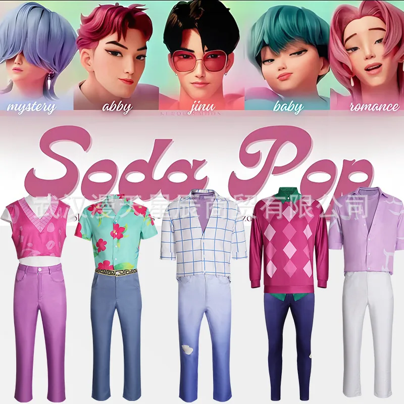 

Kids Kpop Demon Hunters Saja Boys Jinu Abby Baby Romance Mystery Cosplay T-shirt Costume for Bys Group Idol Roleplay Halloween