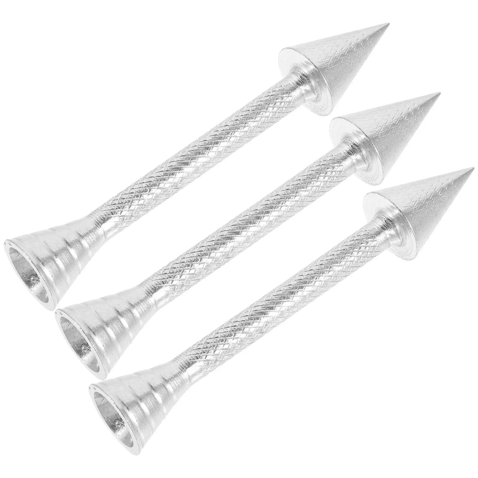 3 Pcs Flower Nails Aluminium Alloy Sticks Cake Piping Rod Baking Pastry Cone Holder Icing Tool Dessert Cookie Biscuit