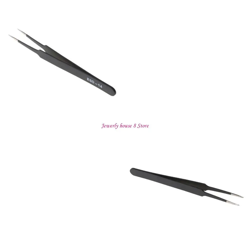 

Пинцет из углеродистой стали с изогнутым кончиком, высокоточный пинцет ESD-15, инструмент для ремонта