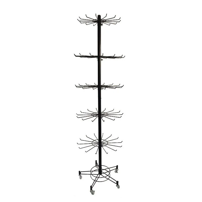 

three-layer five-layer rotating floor rack, jewelry, mobile phone chain, keychain, toy sticker hanger, rotating windmill rack.