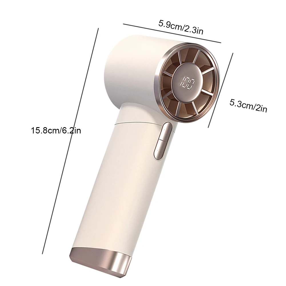 Portable Handheld Turbo Fan Small Pocket Fan High Speed Desktop Cooling Fan USB Rechargeable for Outdoor Activities Working