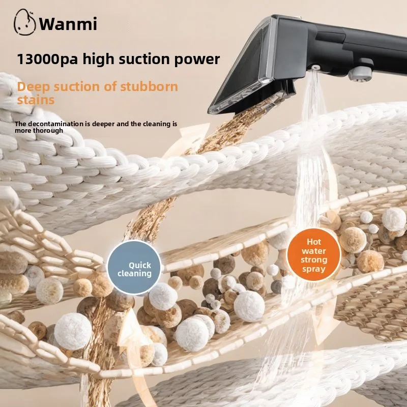 Pulitore per tessuti a vapore ad alta temperatura per la macchina per la pulizia dell'aspirazione a spruzzo del tappeto del divano