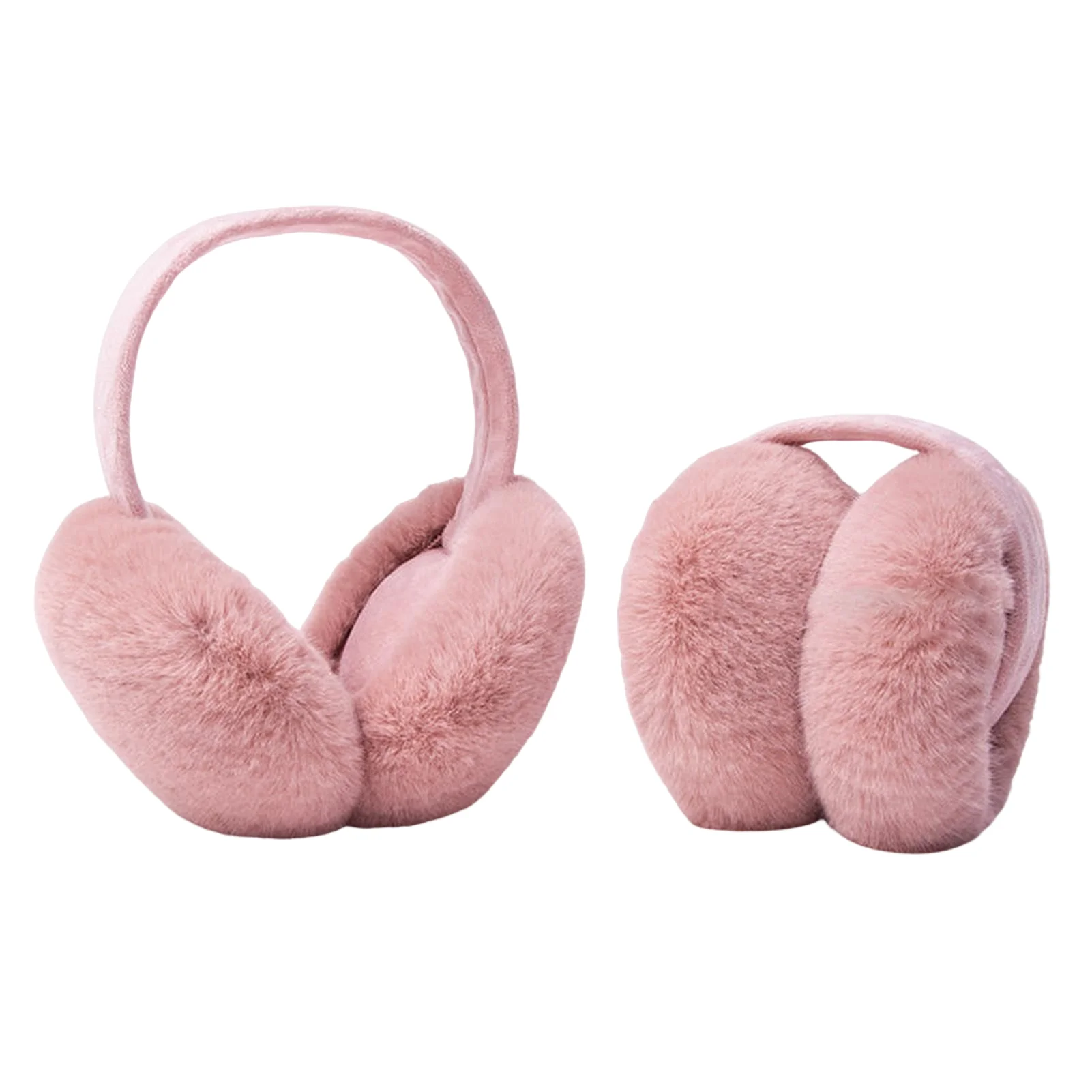 Plush Earmuff for Girls Women with Hign-Quality Aritificial Hair for Outdoor Activities Hiking Shopping