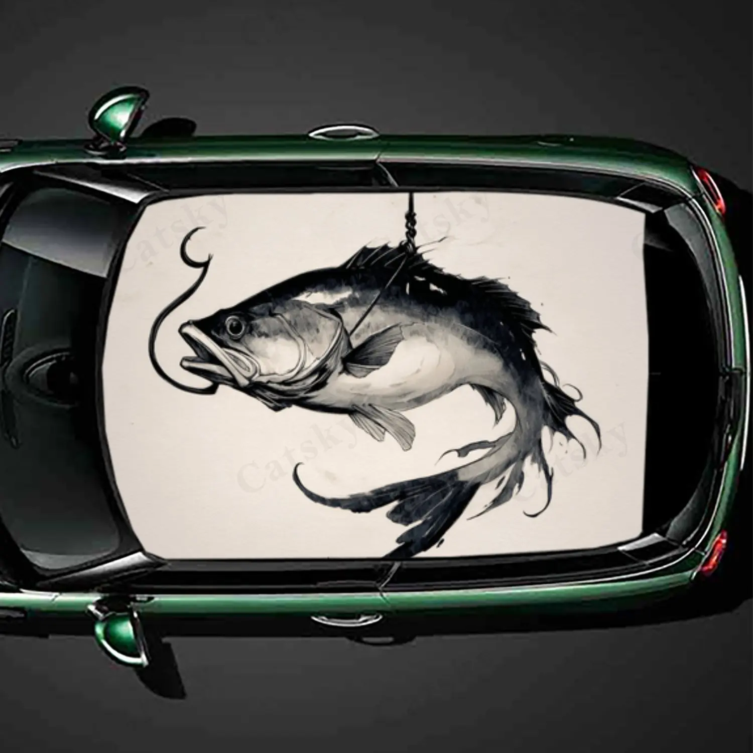 

Художественные традиционные культурные чернила - стиль рыбы, виниловые обертывания на крыше автомобиля водонепроницаемые и самоклеящиеся. Они есть поверхность - протот