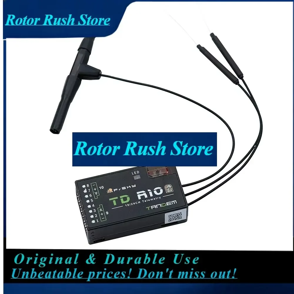 RoRuSFrSky 2.4GHz 900MHz Tandem Dual-Band Receiver TD R10 With 10 Channel Ports Compatible X20S X18 X20HD X24 Transmitters