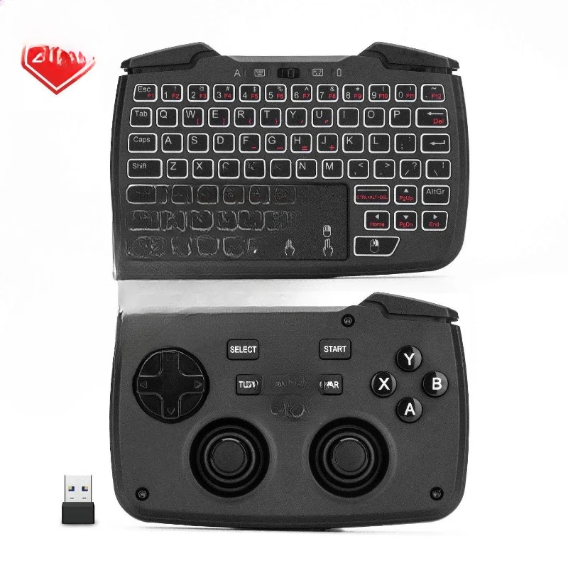 3-in-1 wireless keyboard with game, remote control lever 62 keys