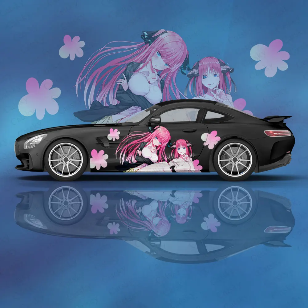 NakanoNino Anime Girl Itasha Car Wrap Protect Stickers Car Decal Creative Sticker Car Appearance Modification Decorative Sticker