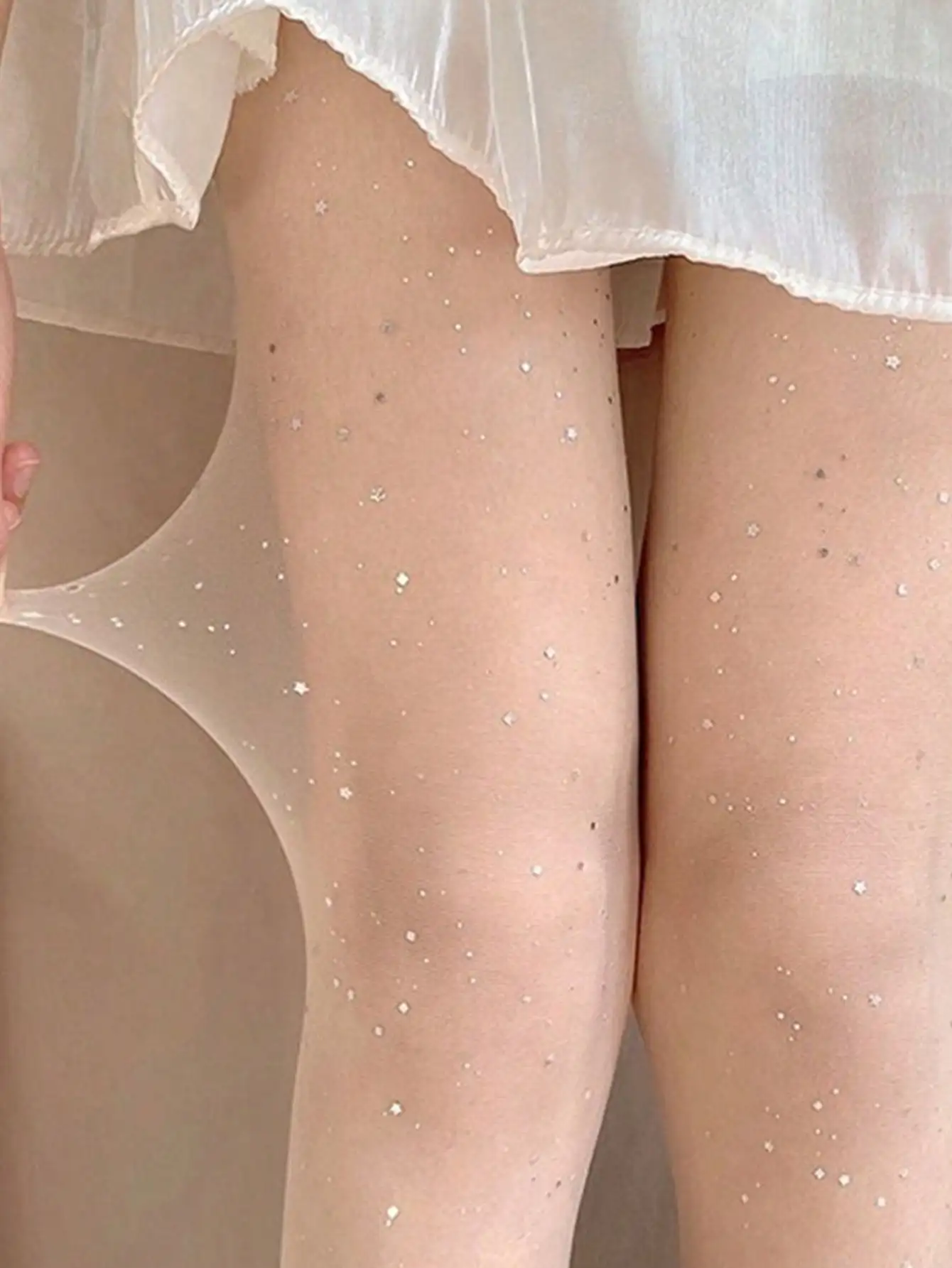 

Women's High Waist Sheer Tights with Sparkling Star Pattern, Slim Fit for Everyday Wear