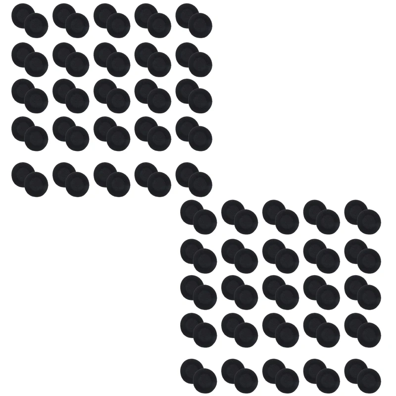 100 Pcs Black Sponge Earbud Headphone Cap Ear Pads Cover Replacement