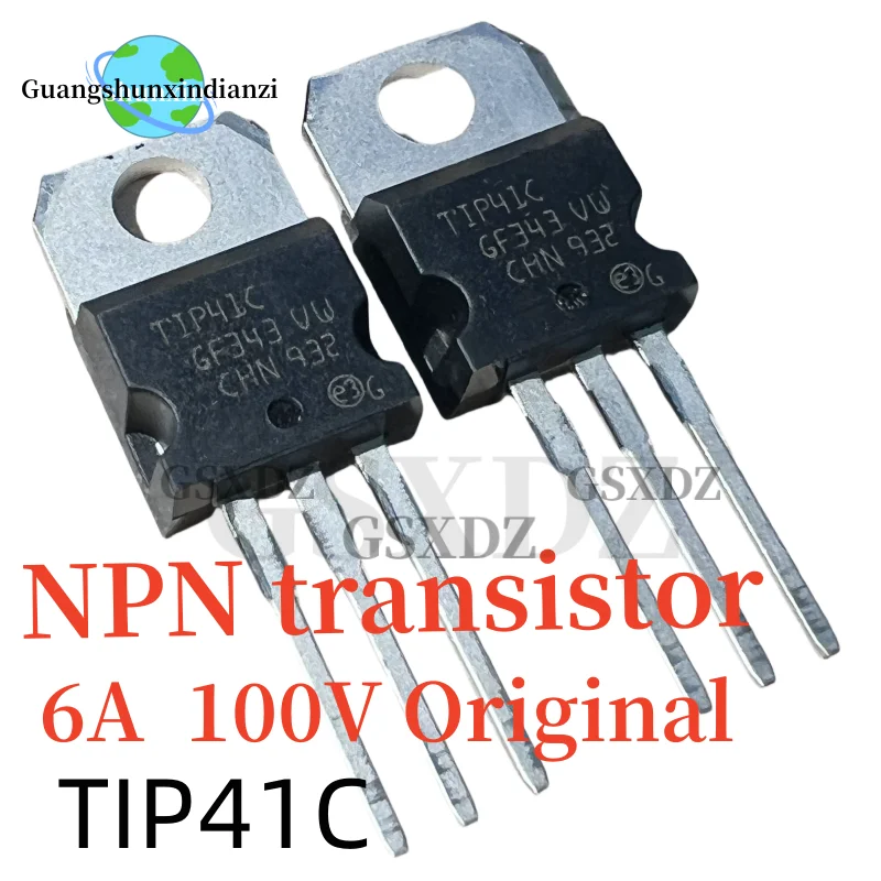 10PCS  TIP42C-TIP41 TIP42 a-220, nuevo y Original, importado, TIP41C Transistor NPN-PNP 6A 100V