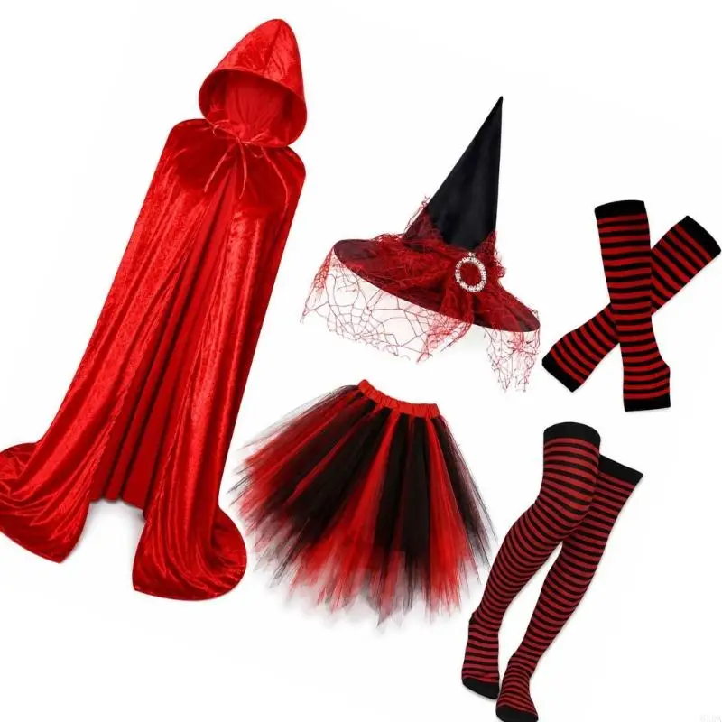 Déguisement Sorcière Complet – Cape, Chapeau et Jupe – photo 4