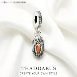 Beetle Bug Dangle Charm Women Men Summer Brand New Vintage 925 Sterling Silver Pendant
