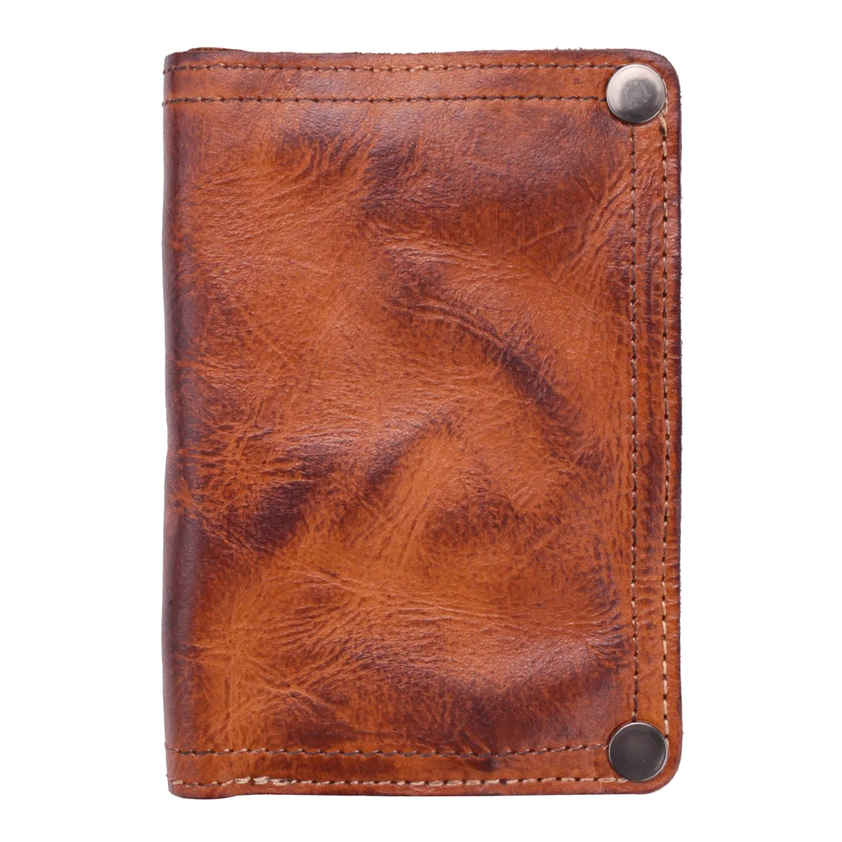 Handmade Wrinkle Wallet,Cow Leather Mens Wallets,Retro Leather Money Clips,Crazy Horse Card Holder,Light Brown