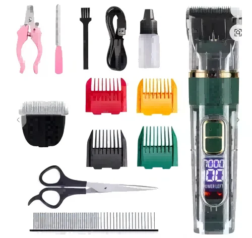 

Professional Waterproof Pet Hair Clipper Trimmer Set for New Electric Dog Grooming Clippers with High Quality