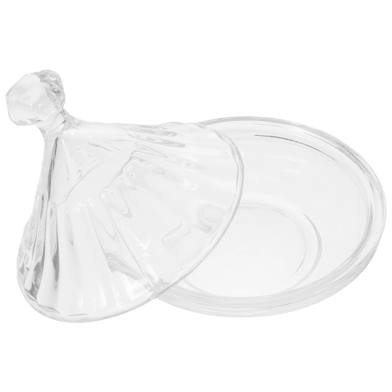 

Glass Candy Dish Lid European Style Covered Food Jar Biscuit Container Sweets Storage Buffet Tray Candy Bowls Snack Fruit Plate
