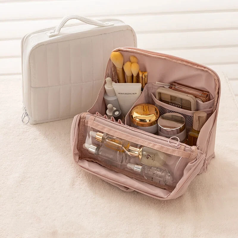 Multi-layer Makeup Bag Partitioned Waterproof Storage Bag Large Capacity Portable Travel Bag Portable Outdoor Carrying Bag