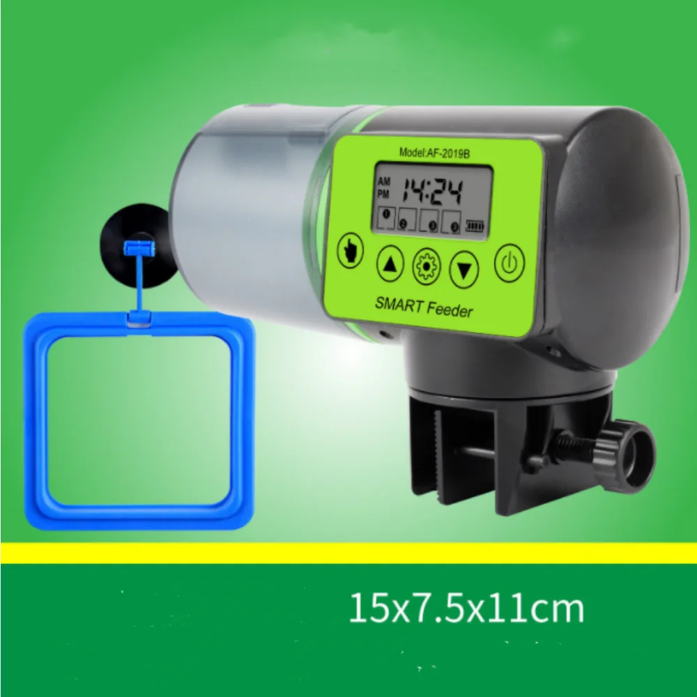 200ml Intelligent Silence Timing Safety Auto Fish Food Dispenser Holidays Aquarium or Fish Tank Smart Automatic Fish Feeder