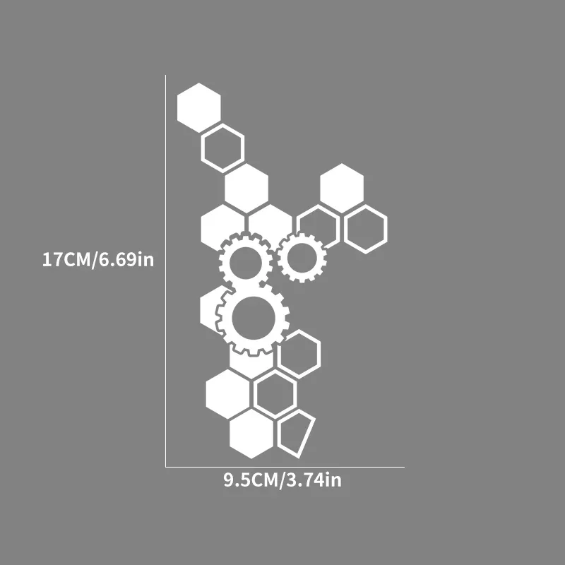 1PC Honeycomb Gear Motorcycle Stickers Refit Motorbike Fairing Fuel Tank Scooter Body Deocr Waterproof DIY Helmet Vinyl Decals