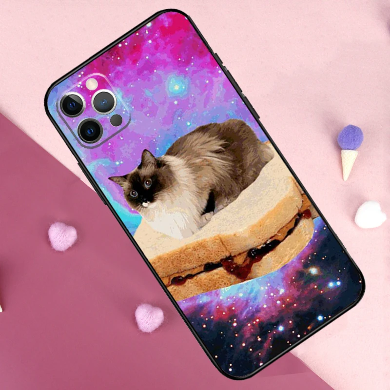 Cat in Space Case For iPhone 15 16 14 Pro Max Plus 13 12 Mini 11 Pro Max X XR XS Max 7 8 Back Cover image 4
