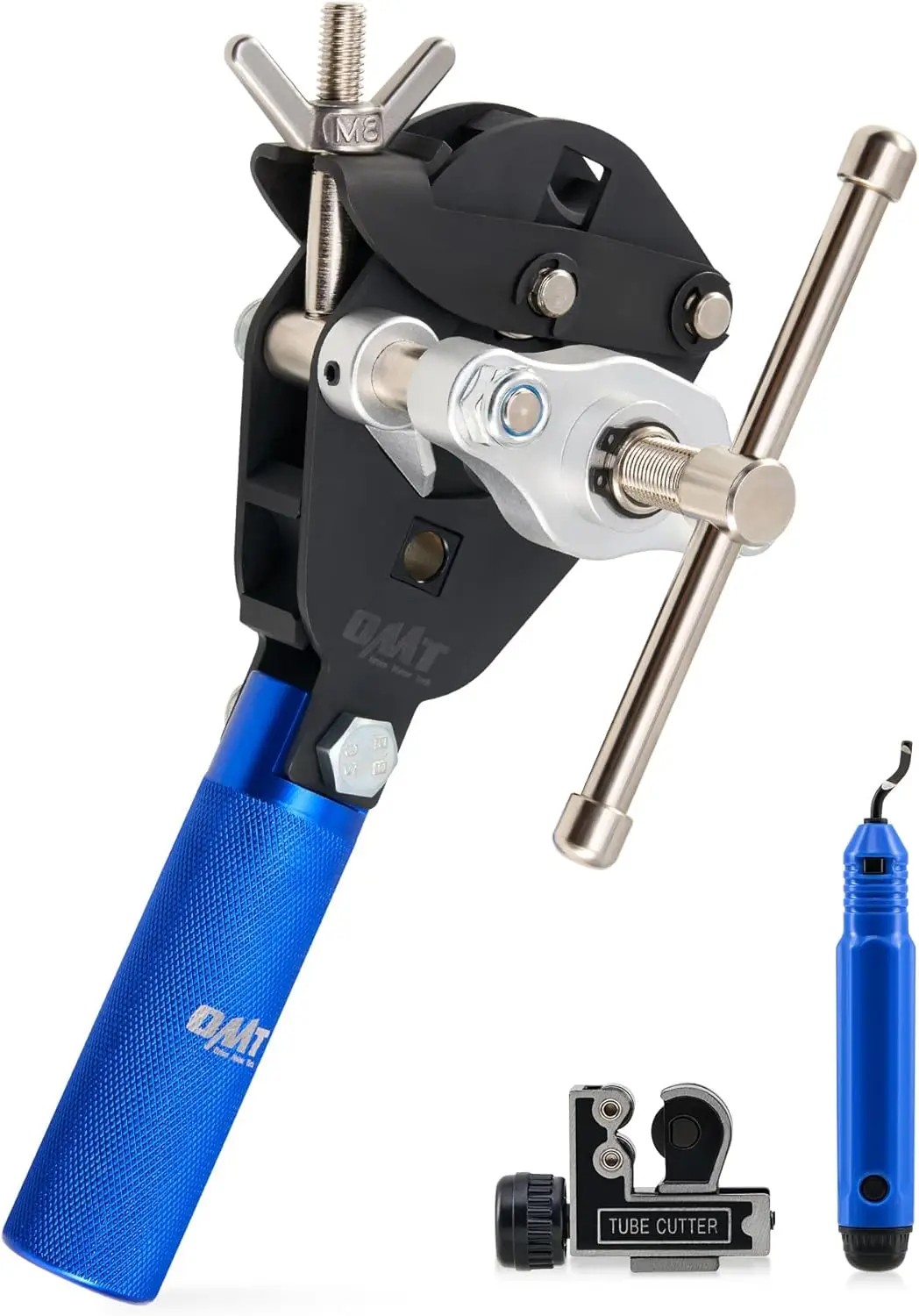 

45° Flaring Tool Kit for 1/8" - 3/4" Tubing, Professional Pipe Flare Tool for Copper Brass Aluminum Pipes