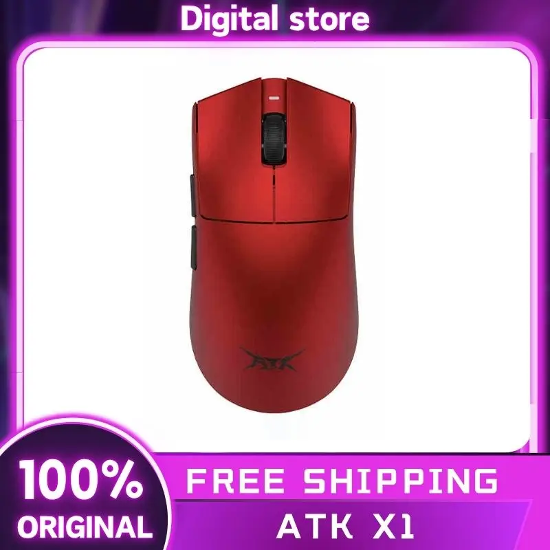 

Новая мышь ATK X1, трехрежимная двухрежимная беспроводная мышь Paw3950 Paw3395 8000 Гц, легкие игровые мыши, аксессуары для ПК для FPS Gamer