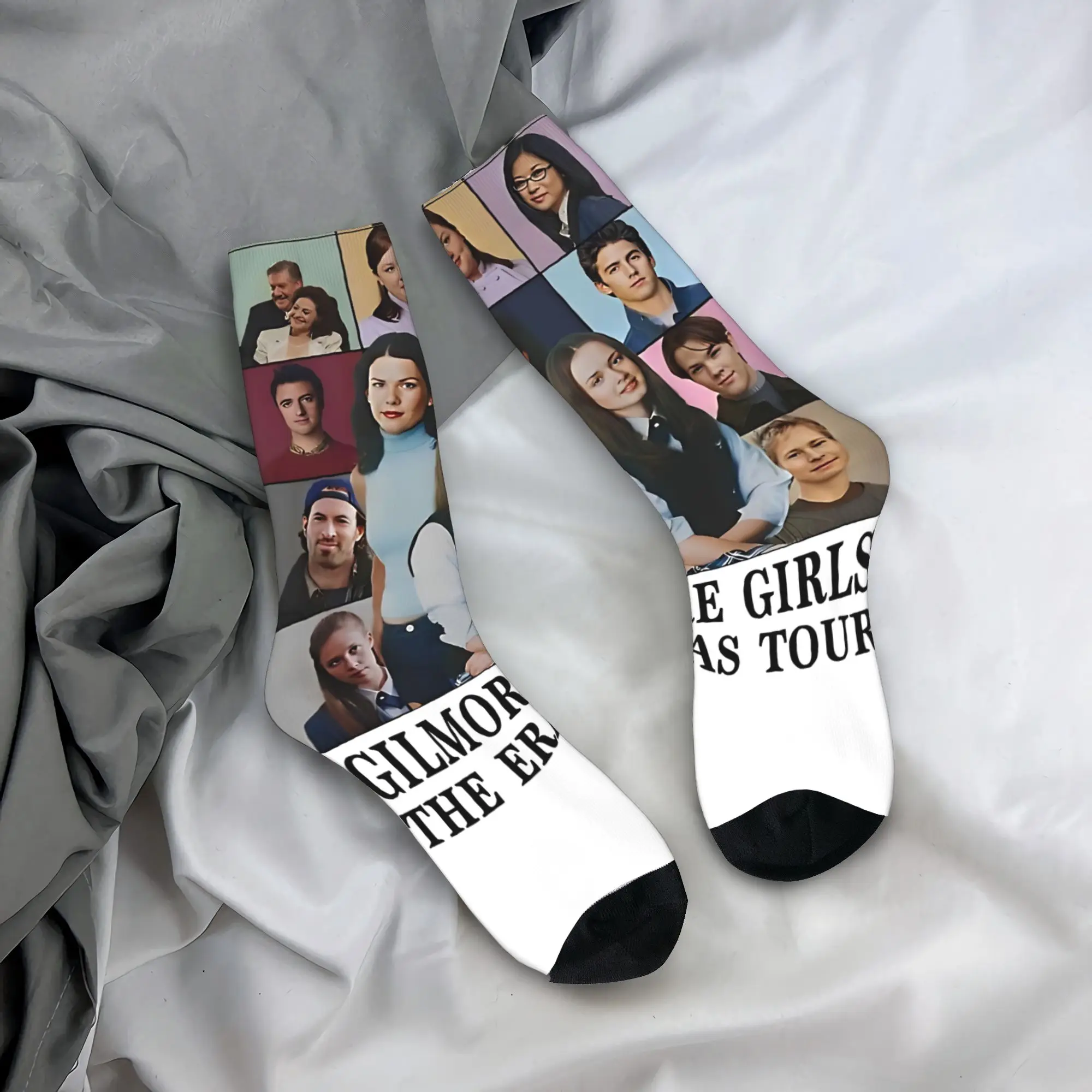 

Красочные футбольные носки для девочек Gilmore, длинные носки из полиэстера для женщин и мужчин, нескользящие