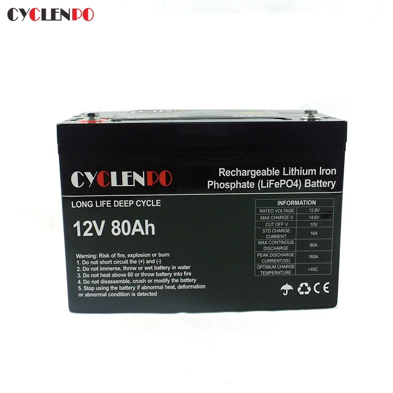 Manufacture direct lithium car battery lifepo4 battery 12v 80ah pack