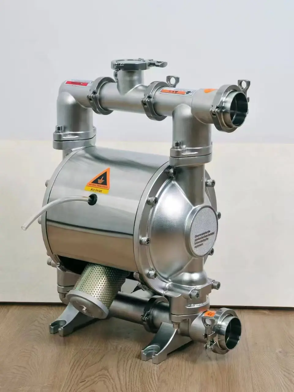 Industry Pneumatic Diaphragm Pump 0.5 High Flow Oil Chemical Resistant Sanitary Stainless Steel Fully Automatic Control