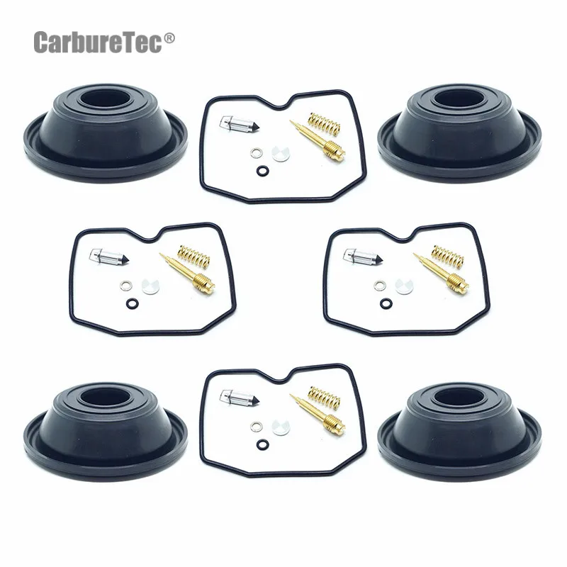 4 Sets For Kawasaki Ninja 600 600R ZX600 ZX 1988-1995 1996 1997 Carburetor Repair Kit Carb Vacuum Diaphragms Seals Rebuild Parts