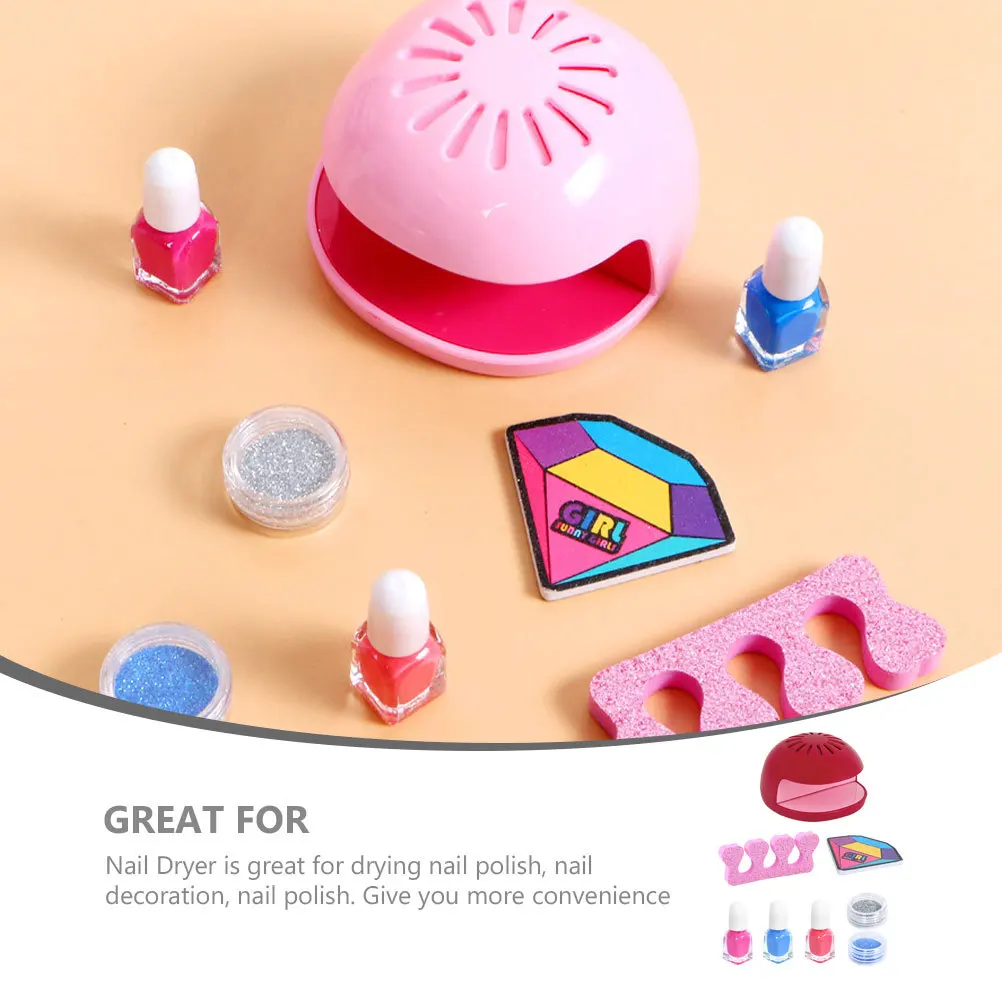 

1Set Nail Girls Fast Drying Polish Machine Toddler Gift Regular Gel Polish Dryer Kids Nail Art Set Kids Gift