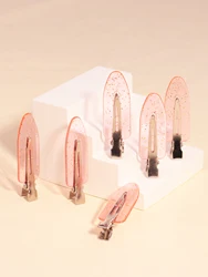 6pcs transparent female hair clips wrinkle free or curved makeup face wash clips styling tool clips Special for real hair wigs
