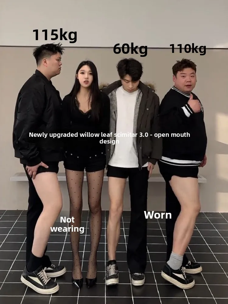 

Slim Fit Distressed Jeans Men's plus Size Bootcut Elastic Waist Straight Leg Jeans Youthful Style Cotton Polyester Blend