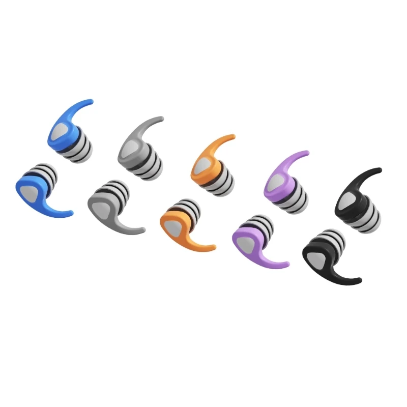 ปลั๊กหูนอนหลับReusableปลั๊กอุดหูลดเสียงรบกวนล้างทำความสะอาดได้ปลั๊กอุดหูสำหรับนอนกรนว่ายน้ำคอนเสิร์ตทำงานท่องเที่ยวR66E