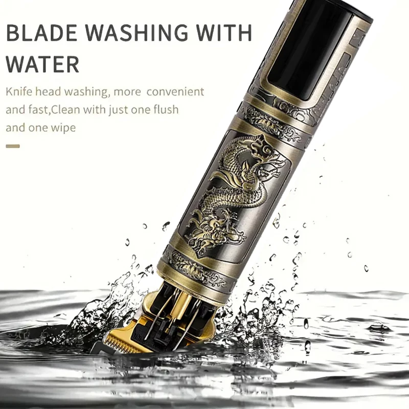 مقص الشعر الكهربائية خمر T9 للرجال قابلة للشحن رجل ماكينة حلاقة المتقلب للرجال الحلاق المهنية صديقها هدية #3