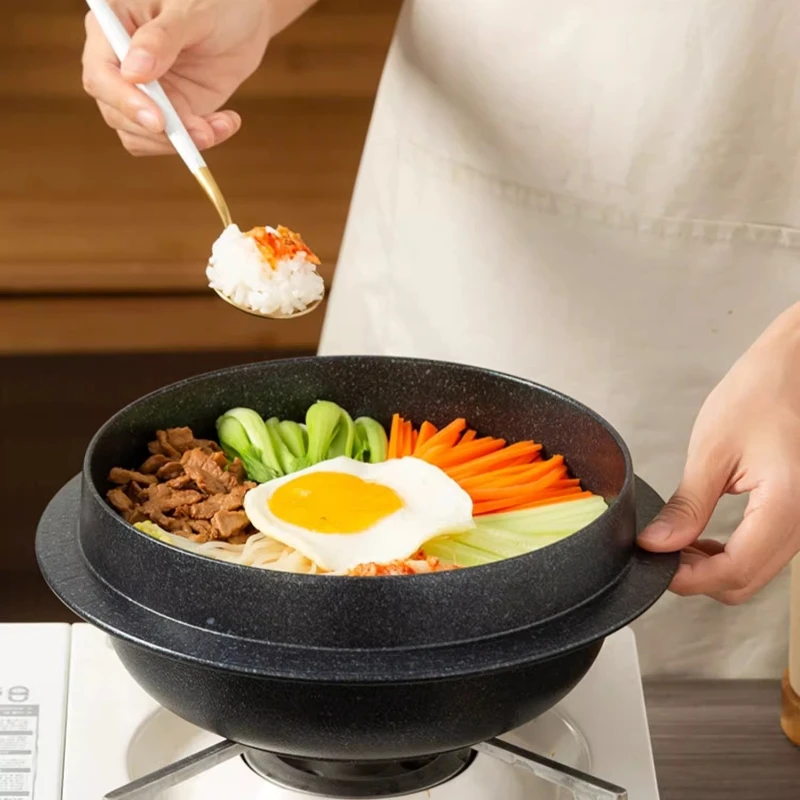  وعاء حجر بيبيمباب - وعاء طبخ أرز مايفان غير لاصق، وعاء مطبخ متعدد الوظائف، موقد غاز حثي عالمي #3