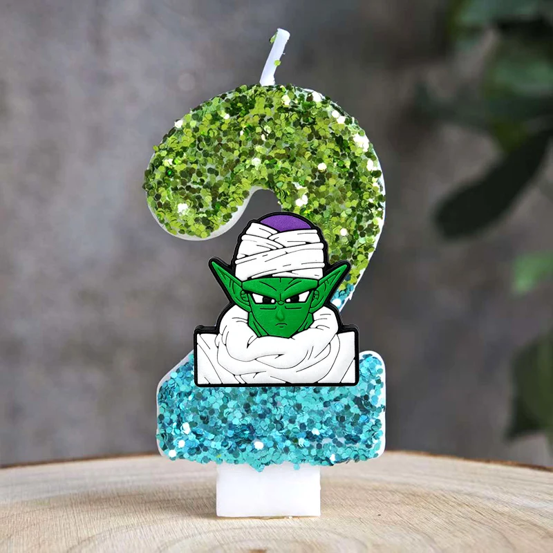 Vela de Cumpleaños con Diseño de Bola de Dragón de Cuatro Estrellas para Niños, Decoración para Mesa de Pastel con Temática de Anime