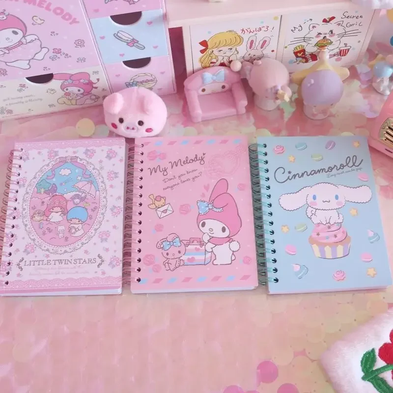 Kawaii Sanrio Hello Kitty My Melody Cinnamon Roll Notebook animation Notepad cartoon A6 Diary Student Stationery School supplies