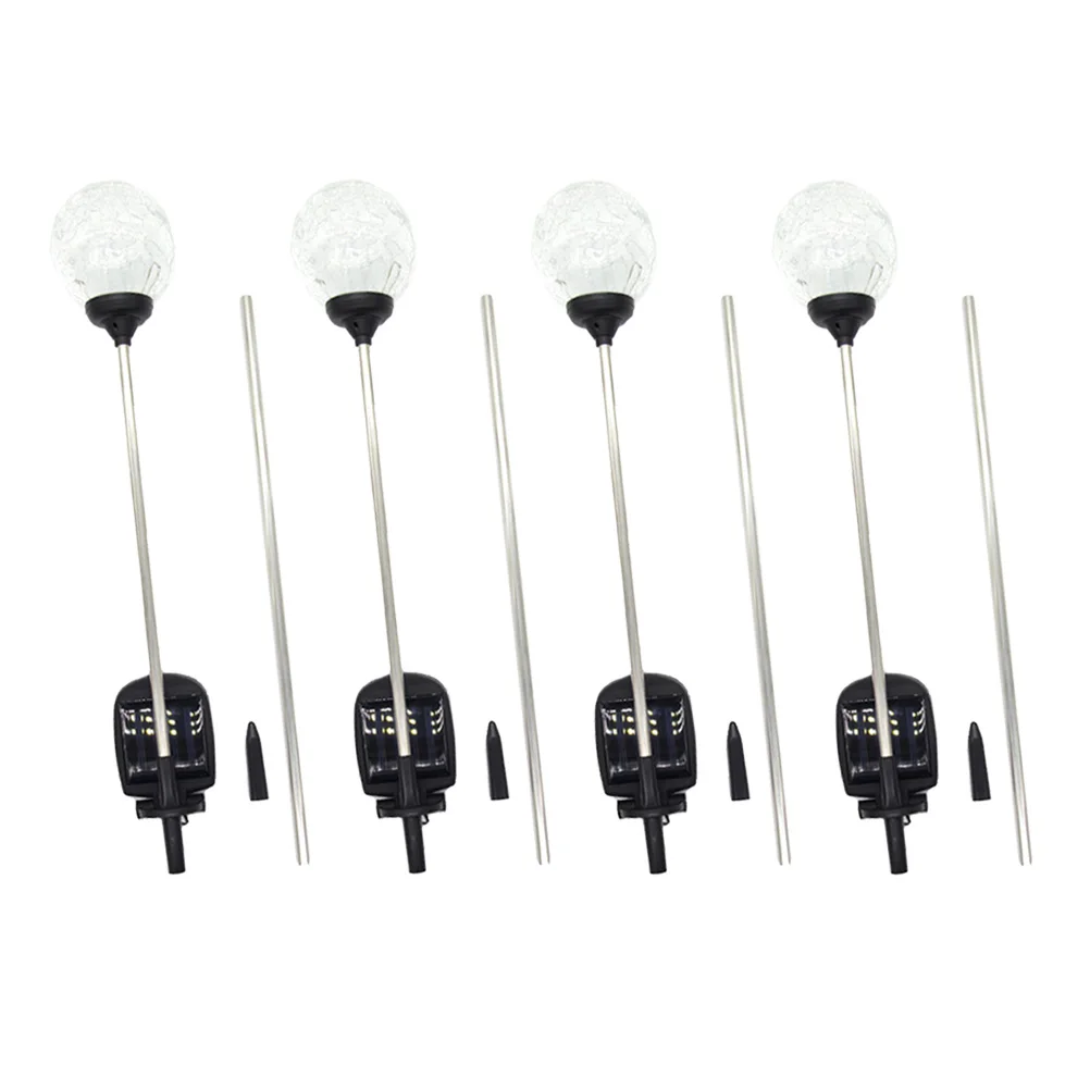 

4 Pcs Lawn Landscape Lights Garden Solar Decorative Glass Ball Stake Backyard Outdoor
