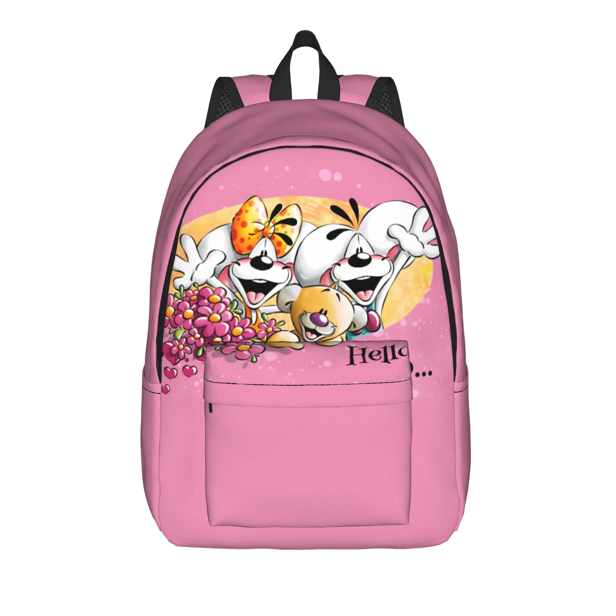 Comic Cartoons Diddl  Backpack  University Backpacks Female Novelty School Bags Custom Soft Rucksack