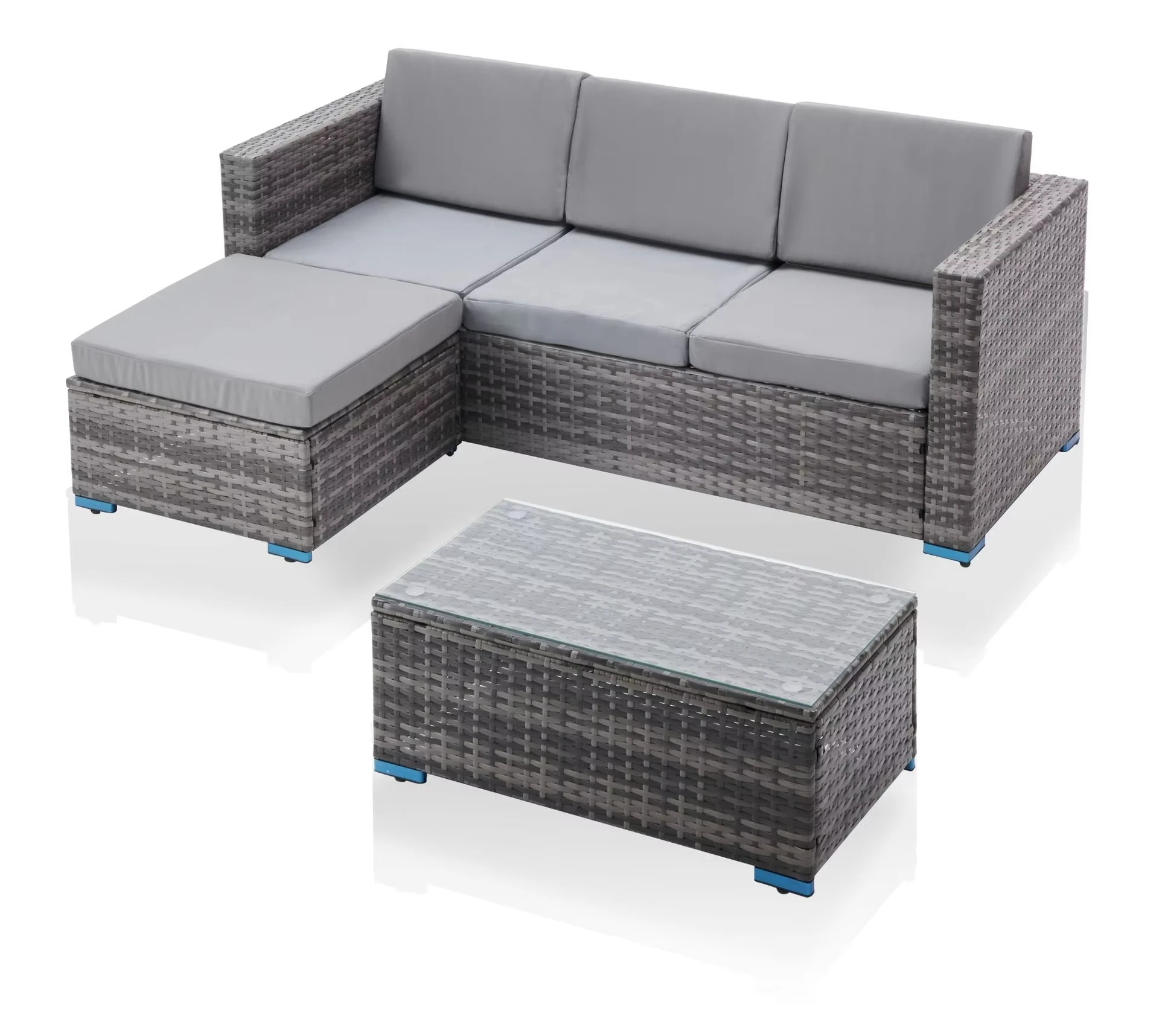 Garden Furniture Outdoor Sofa Set L Shape Rattan Sectional Sofa Set Promotional Patio Wicker Furniturepromote sales