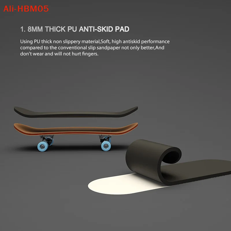 (HB05)Finger SkateBoard Wooden Fingerboard Toy Professional Stents Finger Skate Set - view 4
