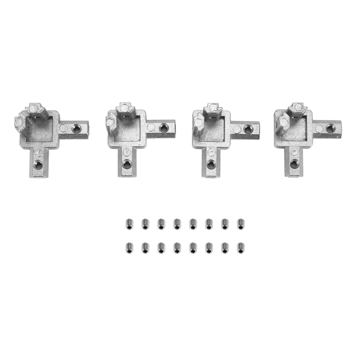 2020 시리즈 엔드 코너 브래킷 커넥터, 유럽 표준, 6mm T 슬롯, 20x20mm 알루미늄 압출 프로파일, 3 웨이, 핫 4 개