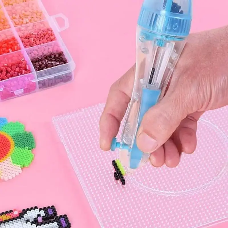 Bead Art Crafting Children Puzzles Accessory Perler Beads Pen DIY Tools Children Puzzles Automatic Press Upgraded Bead Tool view 5