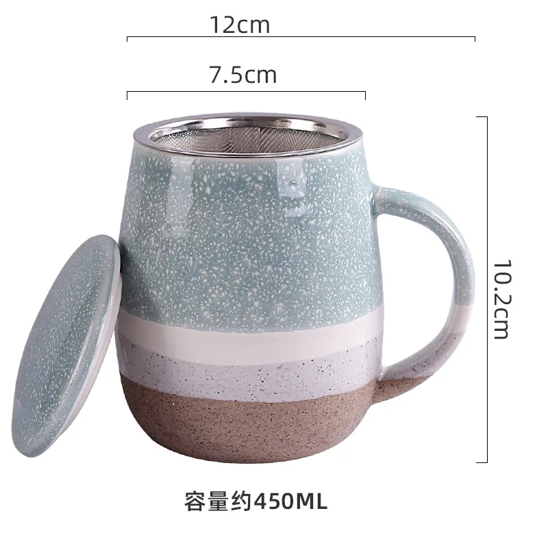 

Japanese Ceramic Coffee Mugs with Lid Household Breakfast Office Afternoon Tea Tea Cup Breakfast Milk Mug Drinkware Water Cups