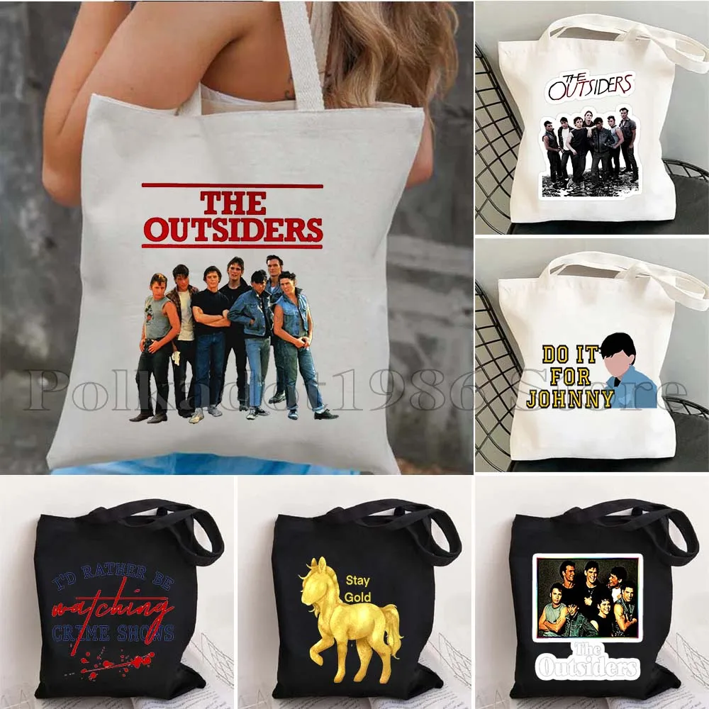 

Ретро The Outsiders Movie Classic Film Greaser Boys Холщовая сумка через плечо Stay Gold Horse Ponyboy Сумка-шоппер в стиле Харадзюку
