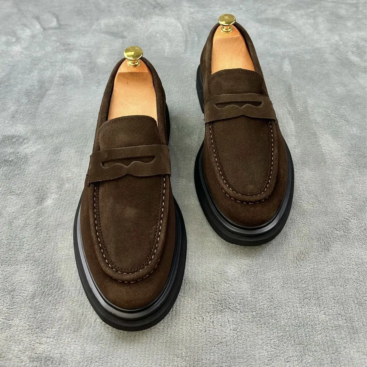 Casual Business Fashion Men's Leather Shoes New Style Wear-resistant British Style Matte Leather Shoes Comfortable Breathable