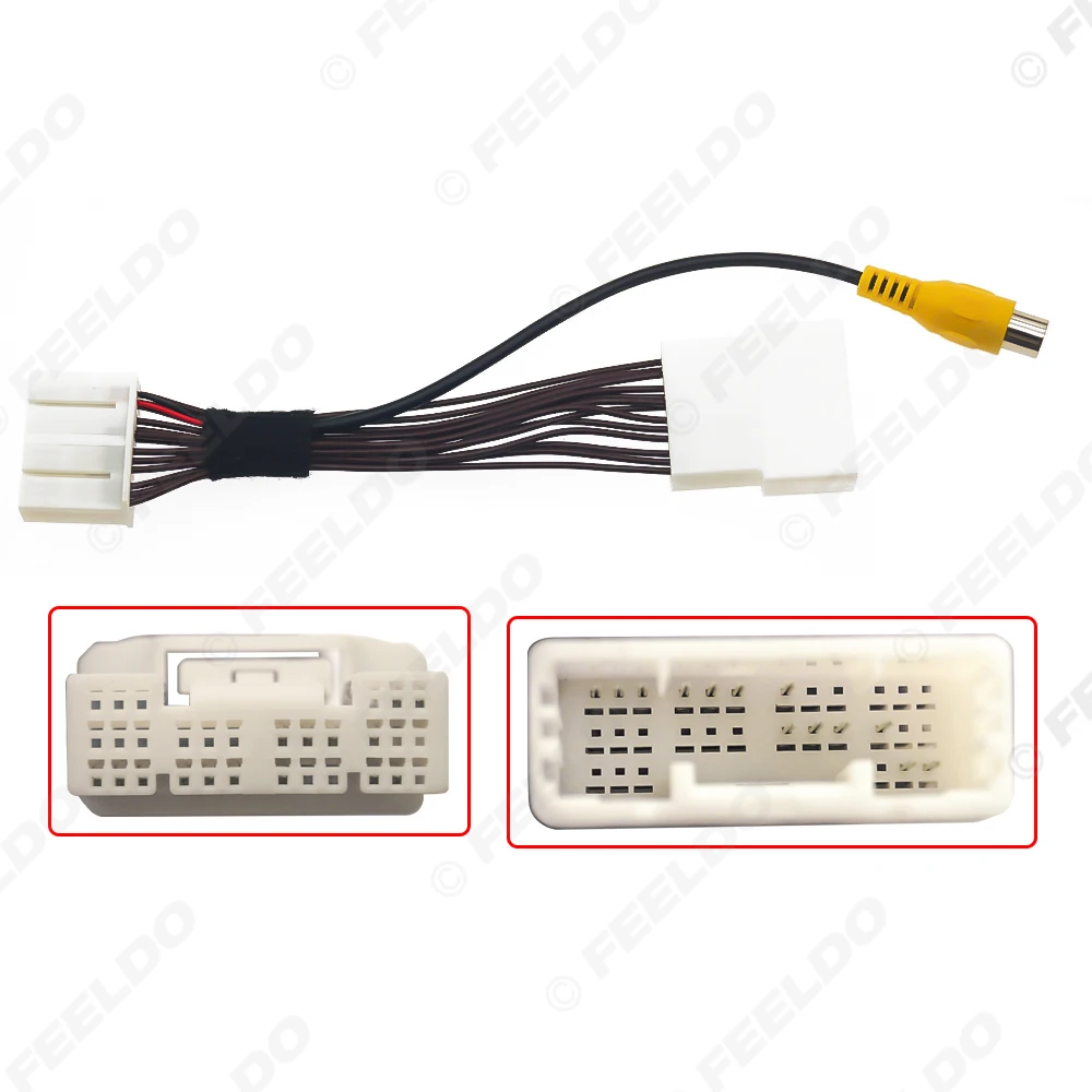 4Pcs Car Reverse Camera Refit Adapter Cable For Toyota Avalon 2019–2022 OEM Radio With 28/30pin plug
